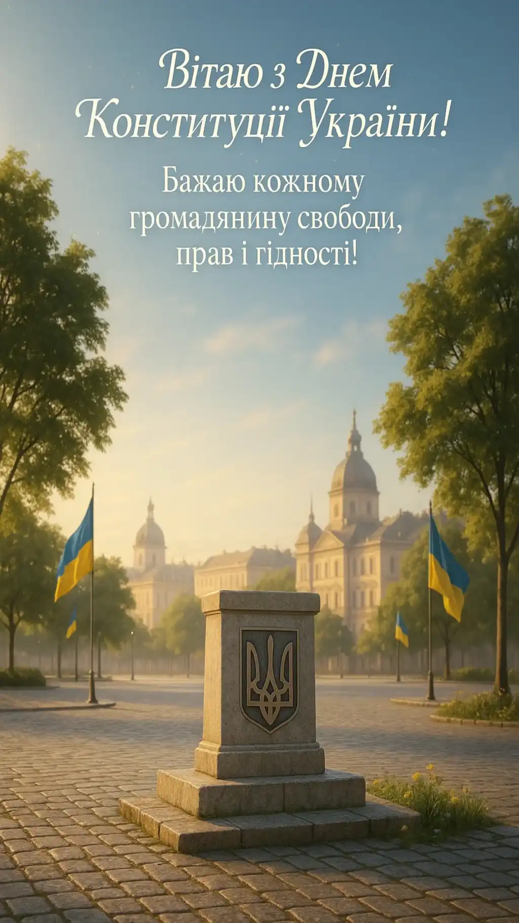 Привітання з днем конституції України