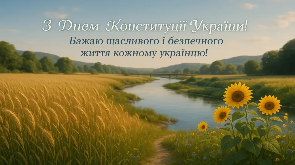 Привітання з днем конституції України