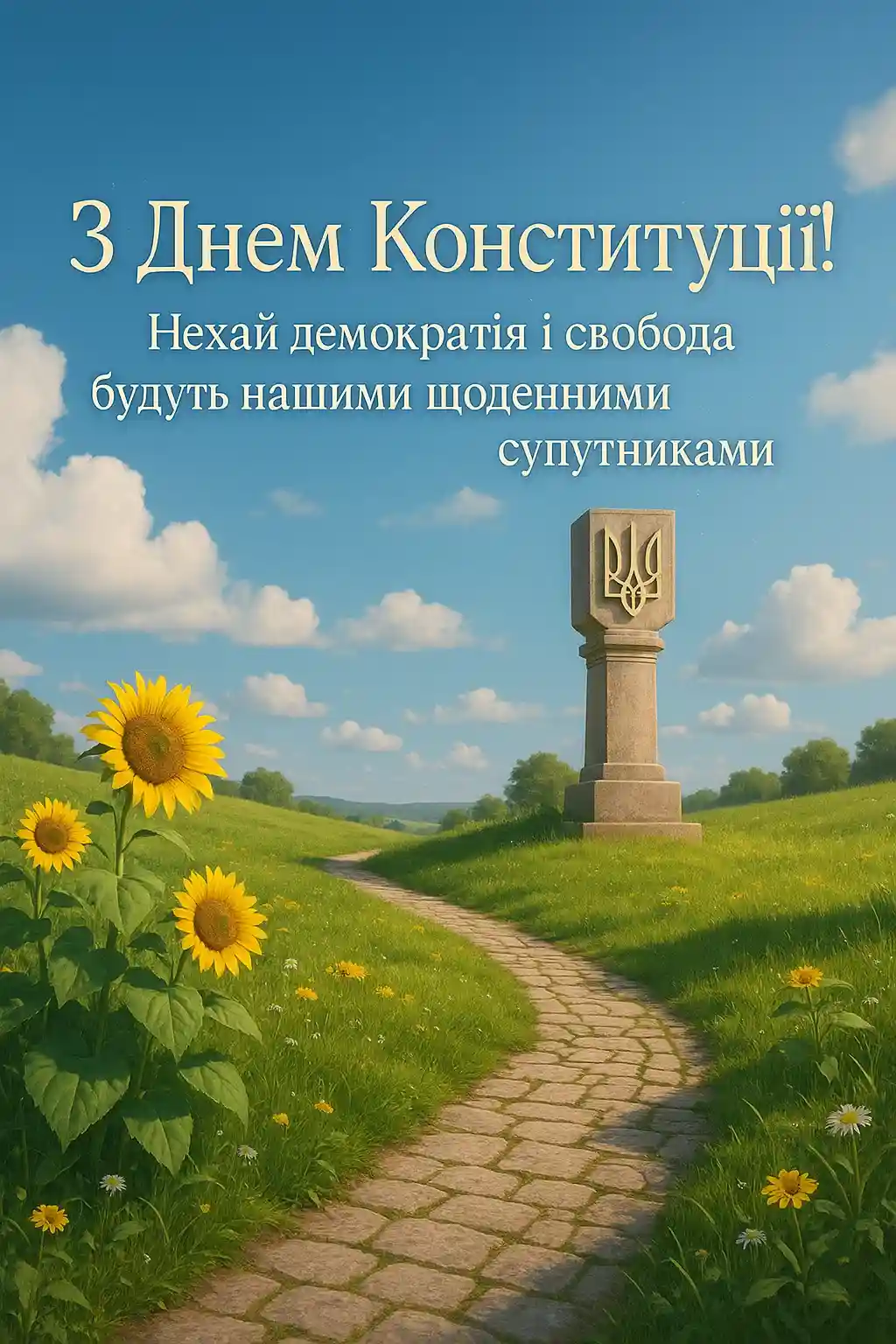 Привітання з днем конституції України