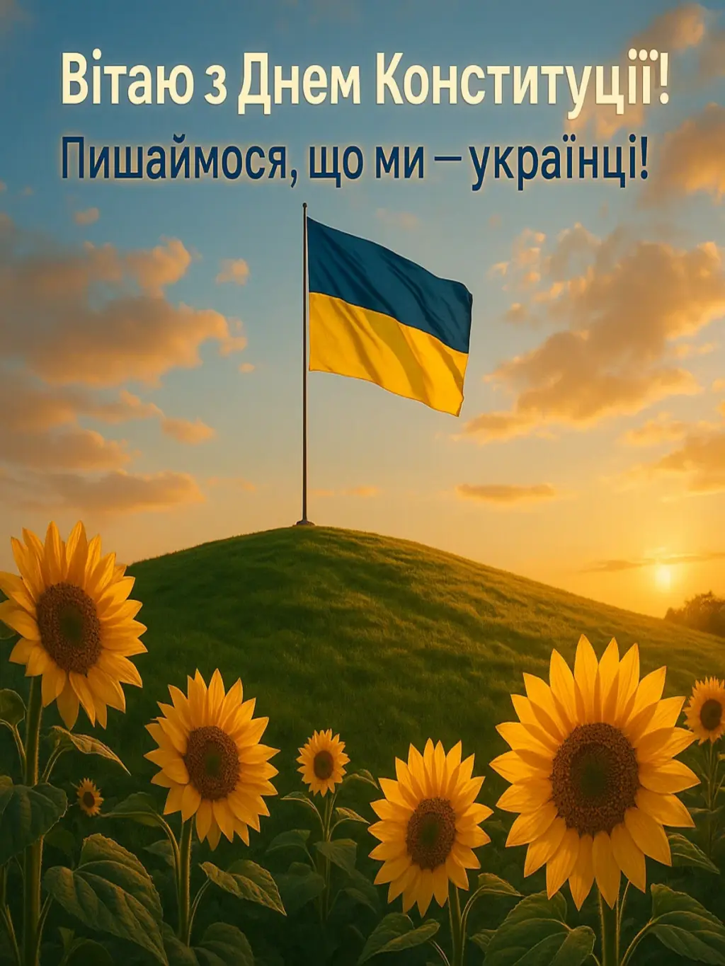Привітання з днем конституції України