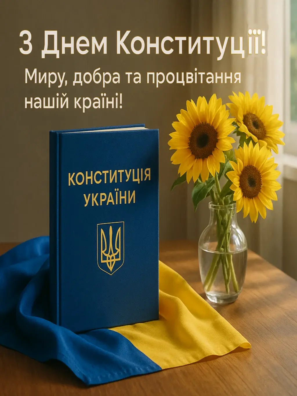 Привітання з днем конституції України