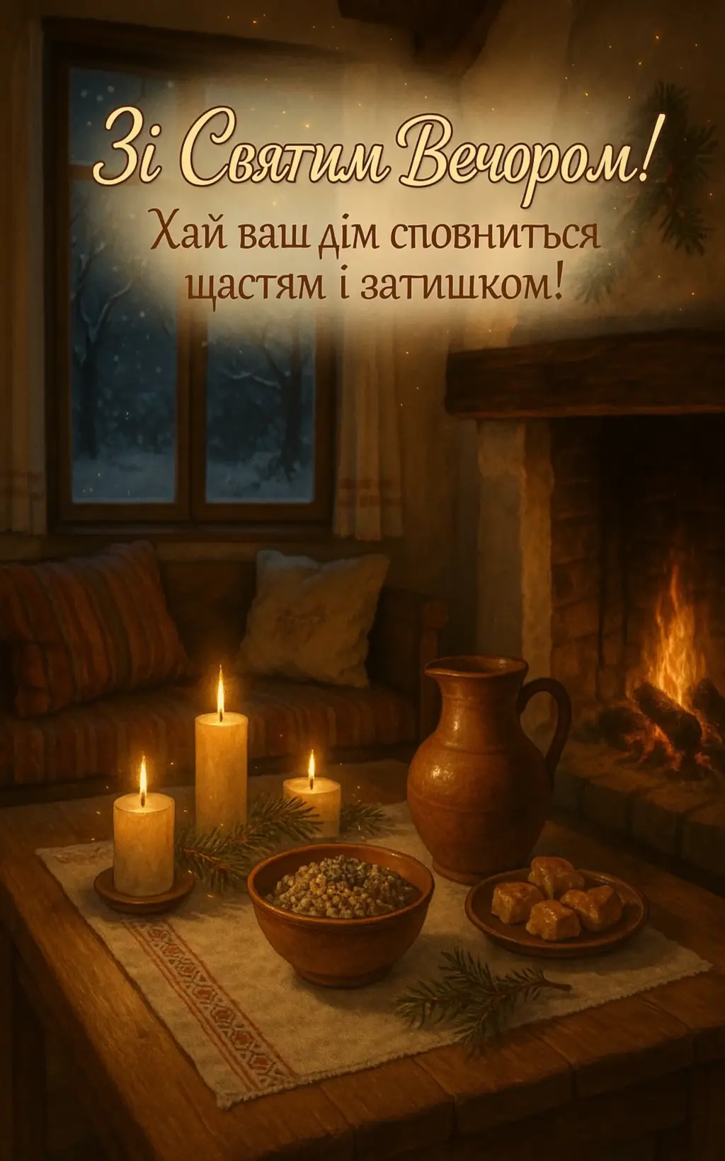 Привітання з святим вечором