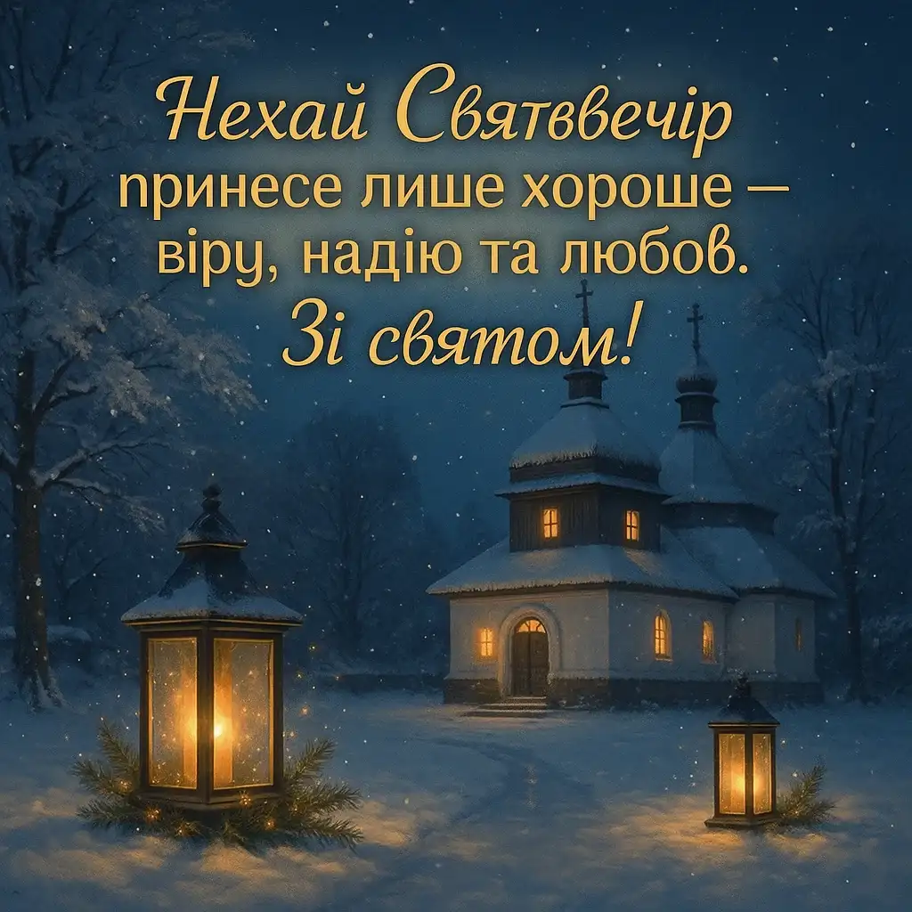 Привітання з святим вечором