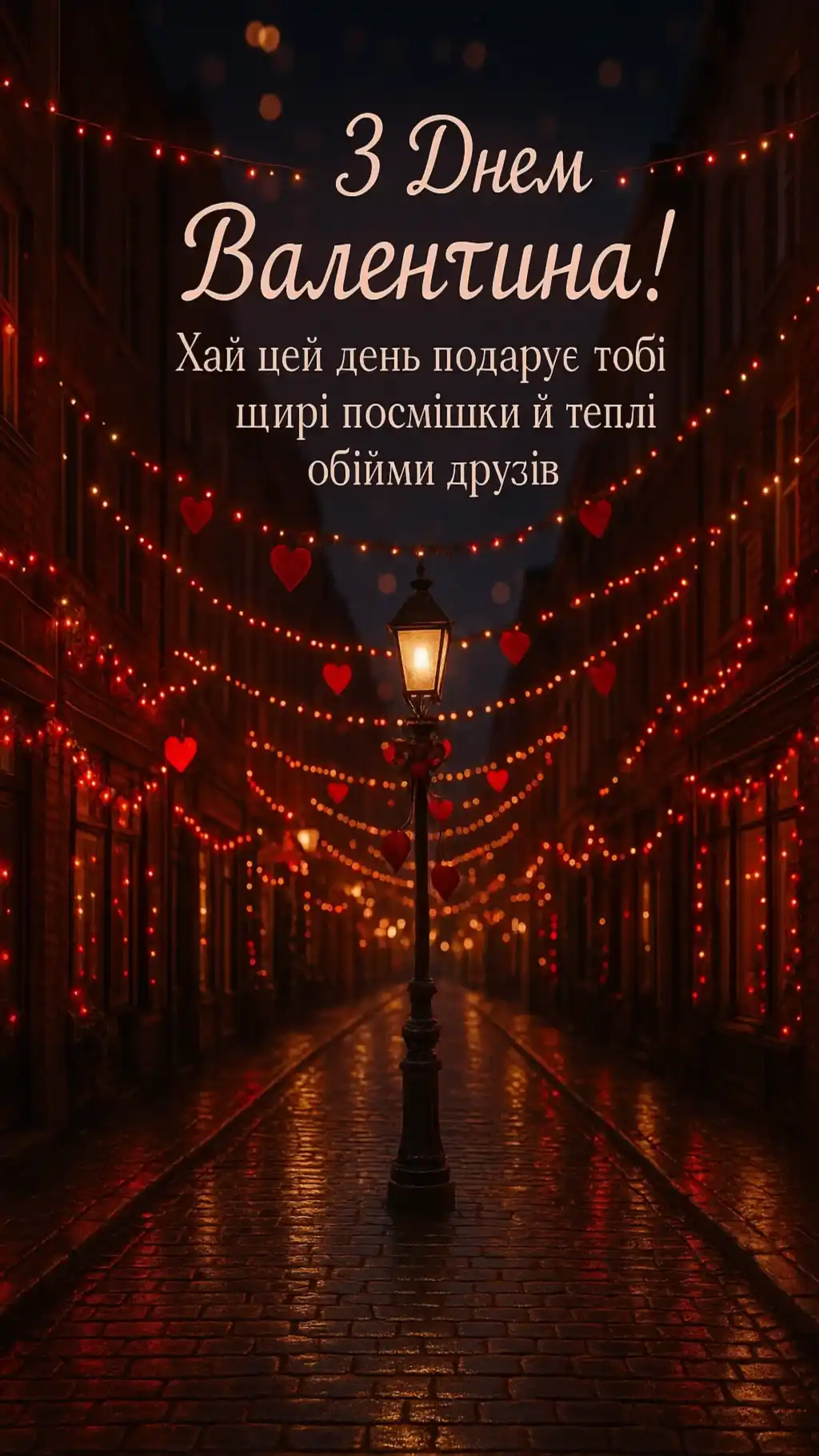 Дружні привітання з днем святого валентина