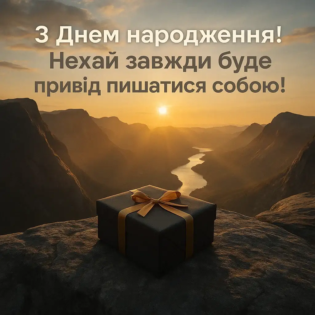 Привітання з днем народження для мужчини