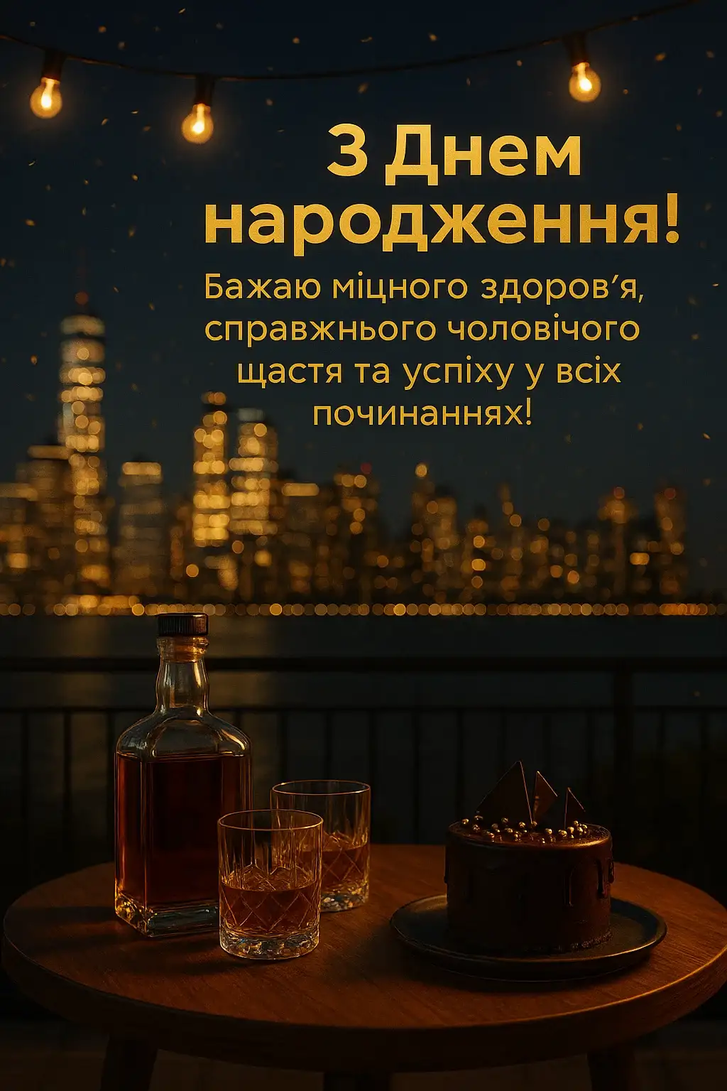 Привітання з днем народження для чоловіків