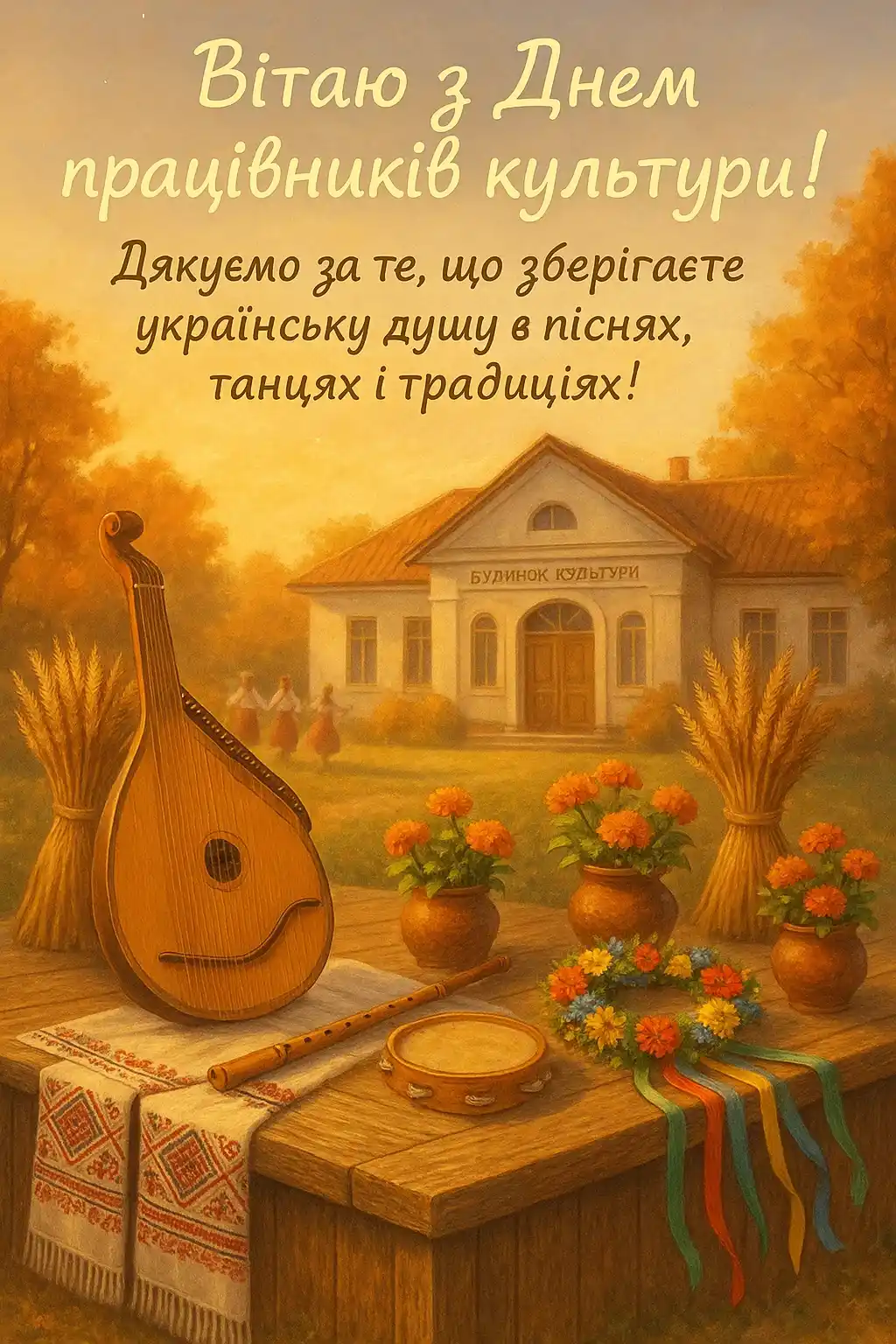 Привітання з днем працівників культури