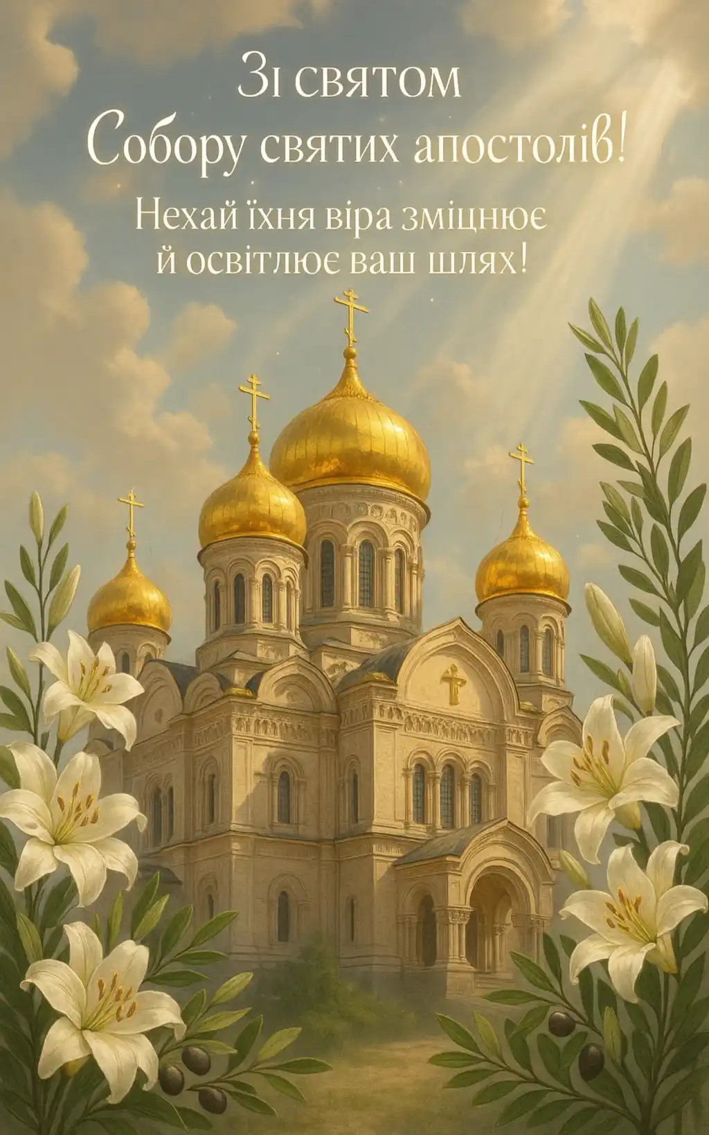 Привітання з собором 12 апостолів Привітання з собором 12 апостолів
