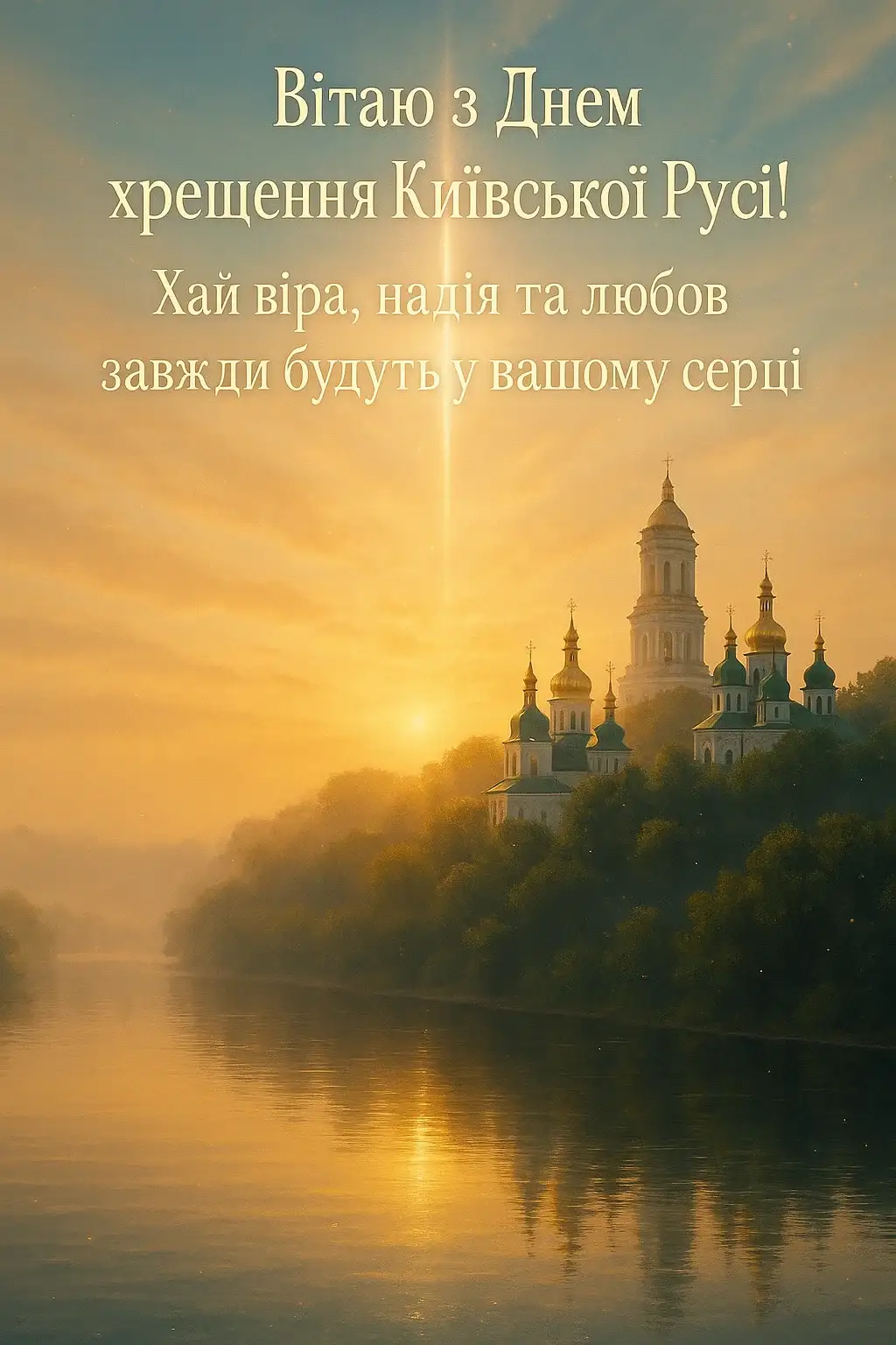 Привітання з днем хрещення Київської русі