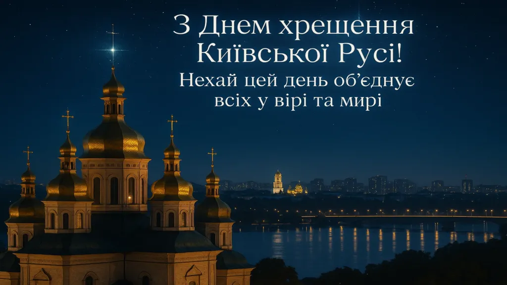 Привітання з днем хрещення Київської русі