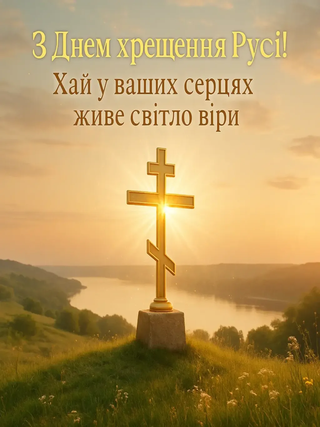 Привітання з днем хрещення Київської русі