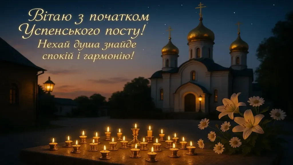 Привітання з початком успенського посту