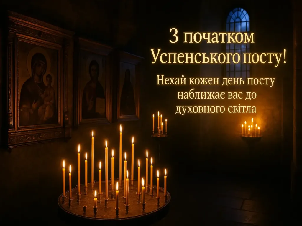 Привітання з початком успенського посту