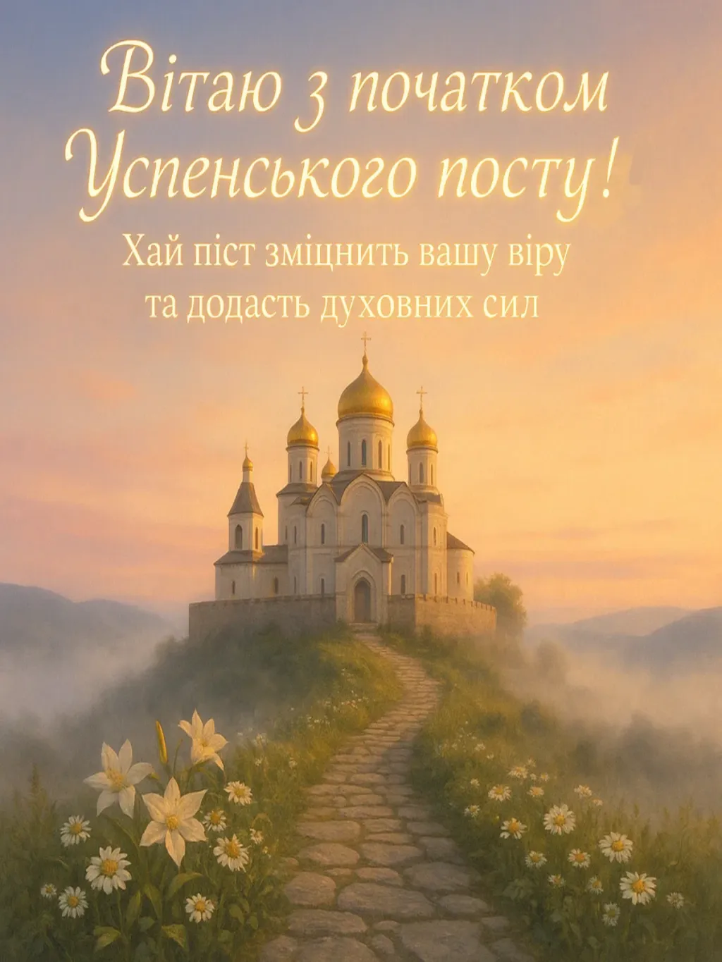 Привітання з початком успенського посту