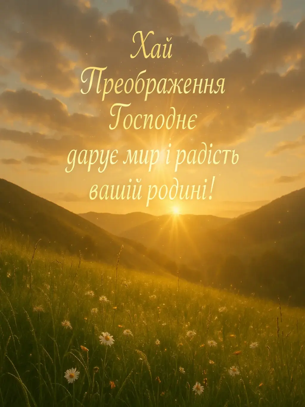 Привітання з преображенням господнім