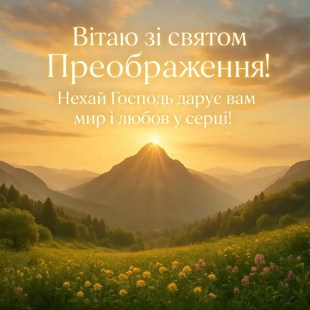 Привітання з преображенням господнім