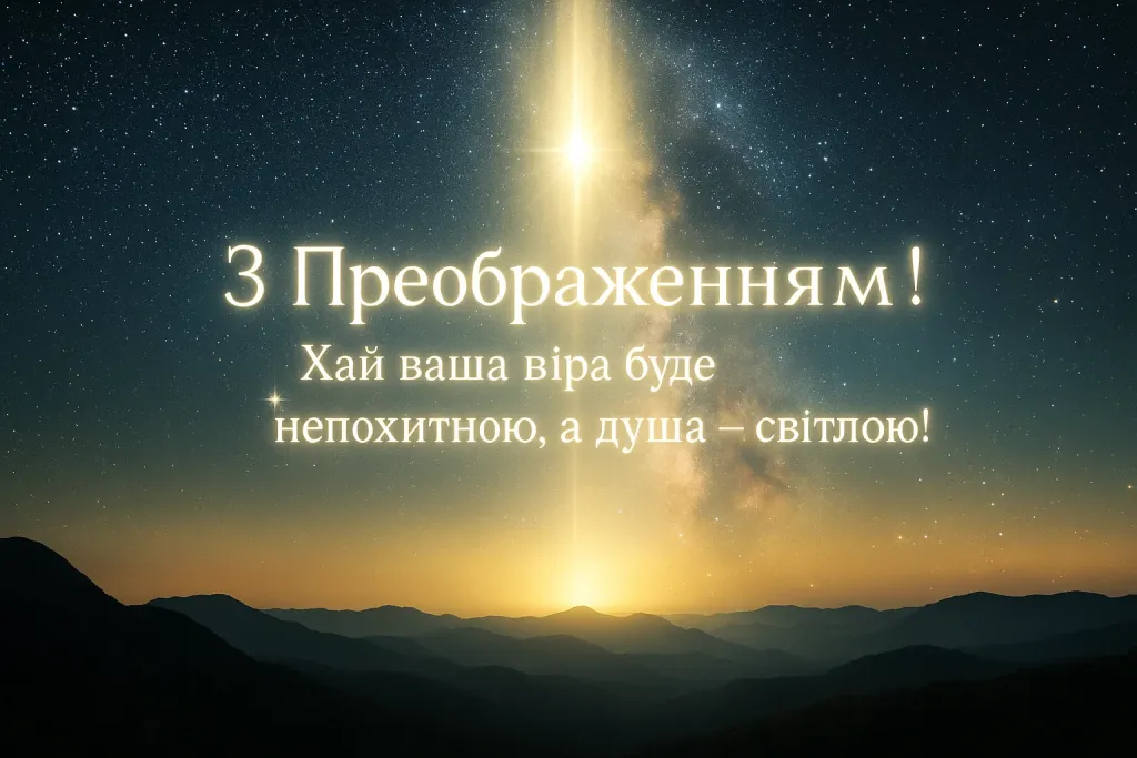 Привітання з преображенням господнім