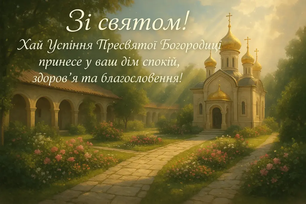 Привітання з успінням пресвятої Богородиці