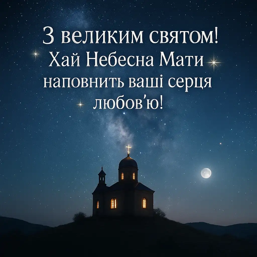 Привітання з успінням пресвятої Богородиці