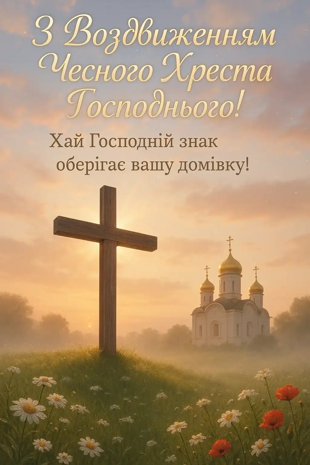 Привітання з воздвиженням хреста господнього