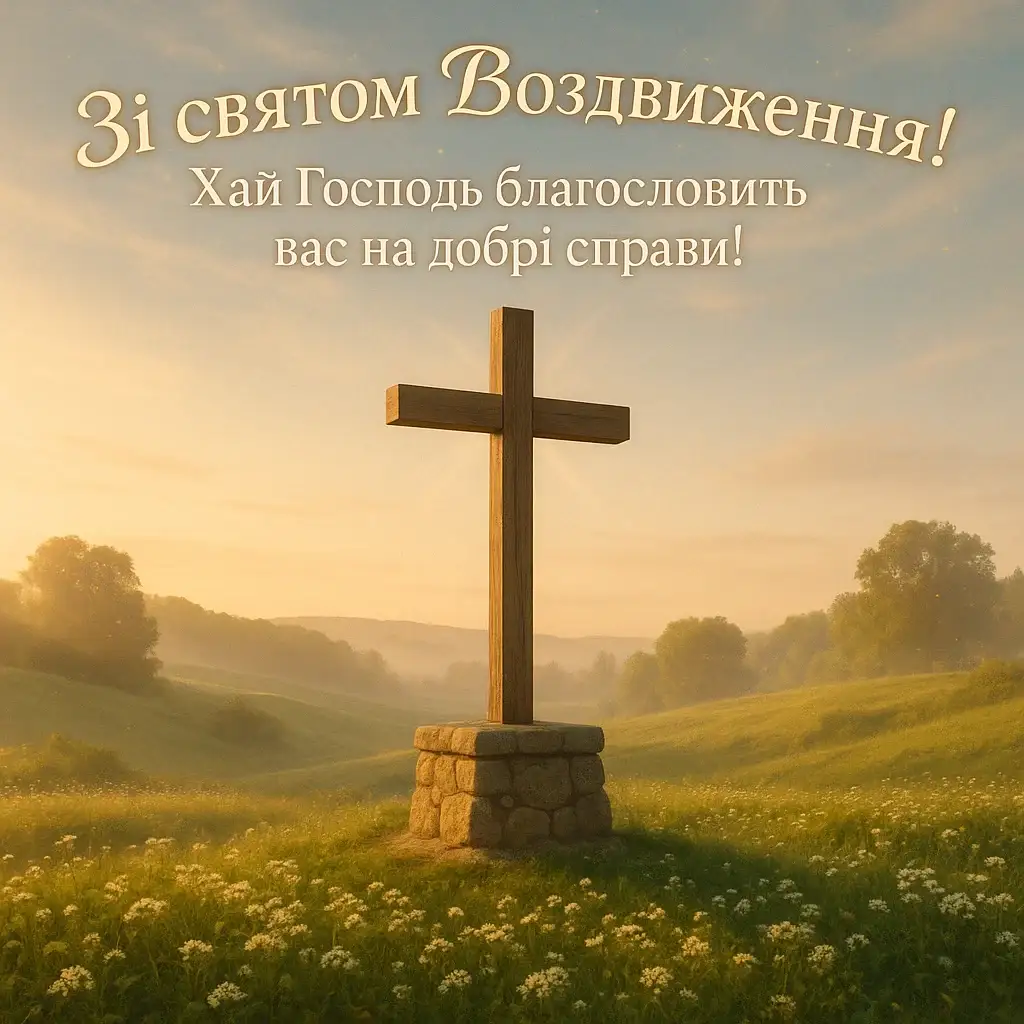 Привітання з воздвиженням хреста господнього