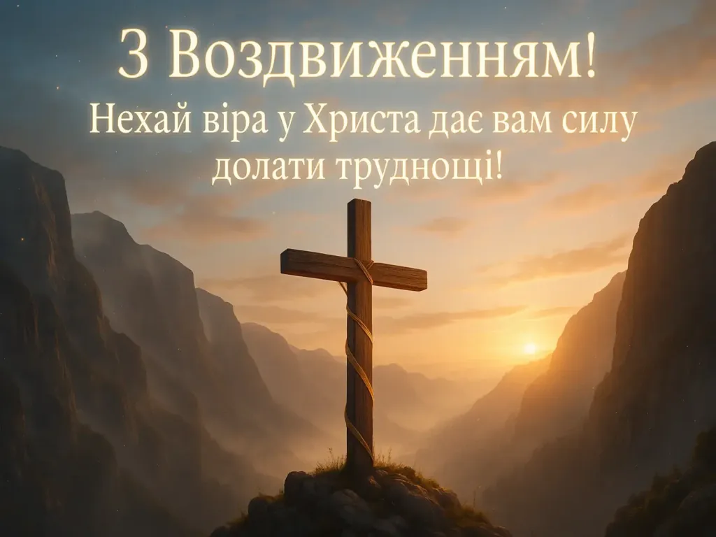 Привітання з воздвиженням хреста господнього
