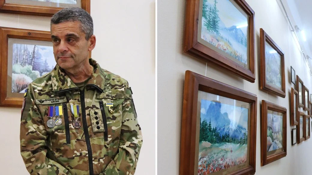 В Ужгороді презентували виставку акварелей ветерана та архітектора Сергія Лєндєла