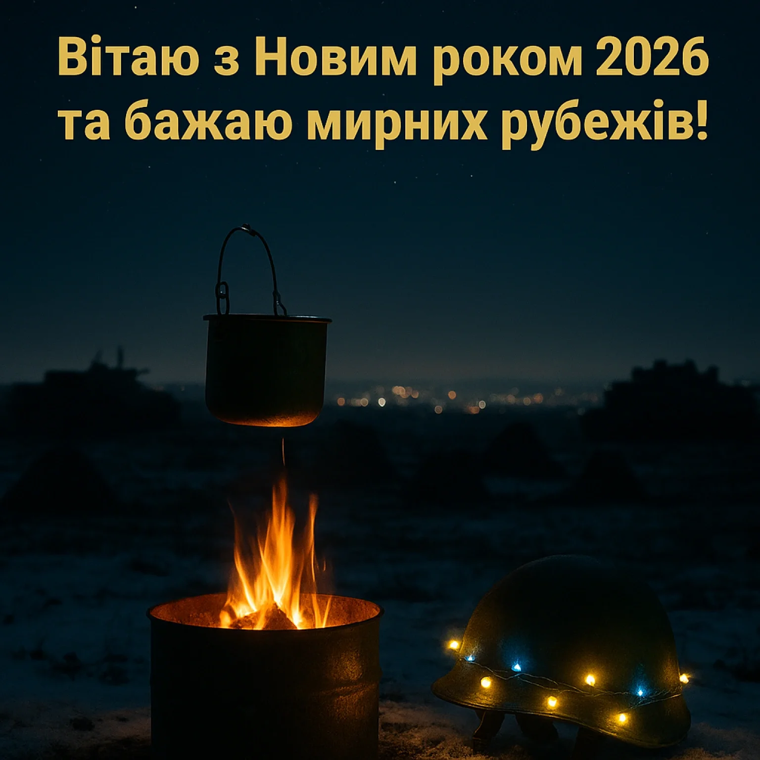 Привітання з Новим роком 2026 для військових