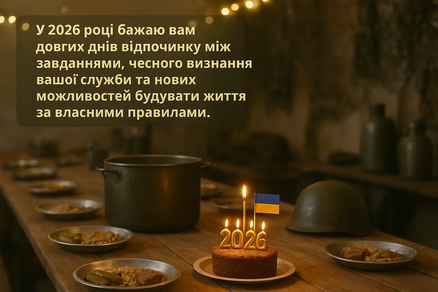 Привітання з Новим роком 2026 для військових