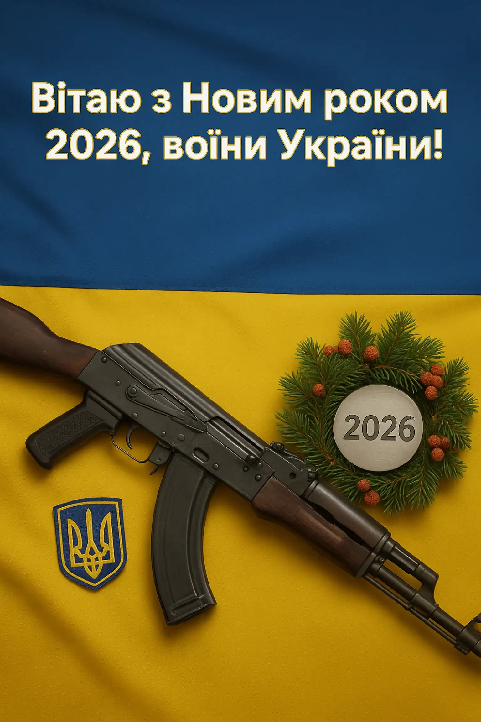 Привітання з Новим роком 2026 для військових