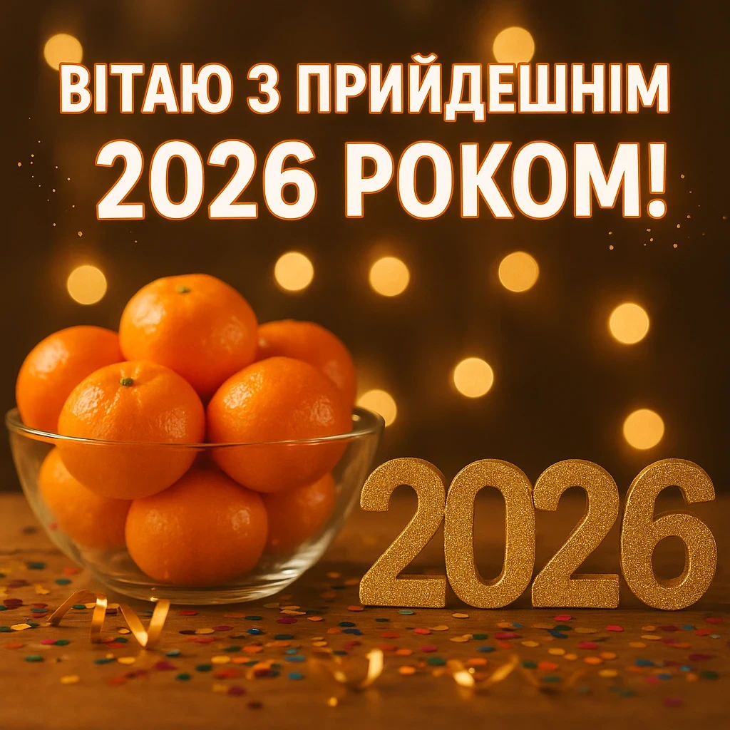 Привітання з прийдешнім новим роком 2026 Привітання з прийдешнім новим роком 2026