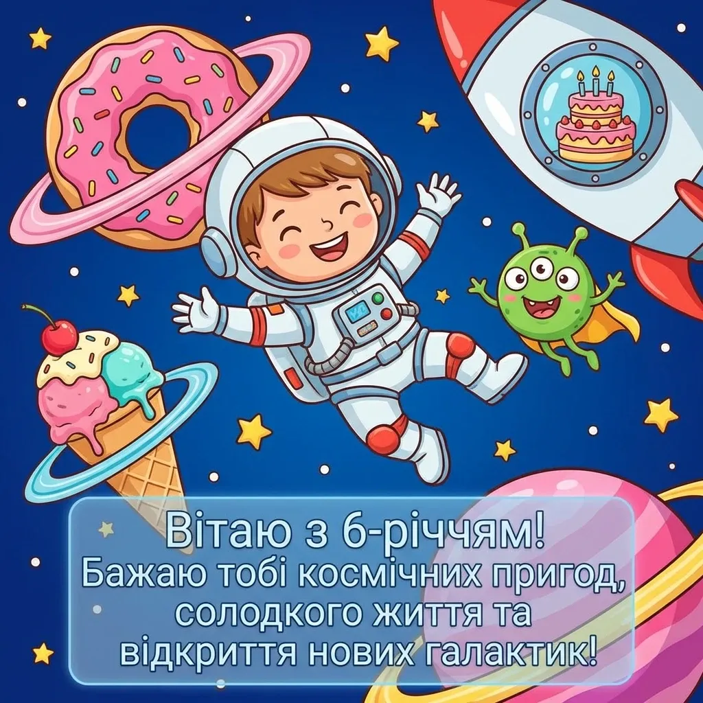 з днем народження 6 років хлопчику