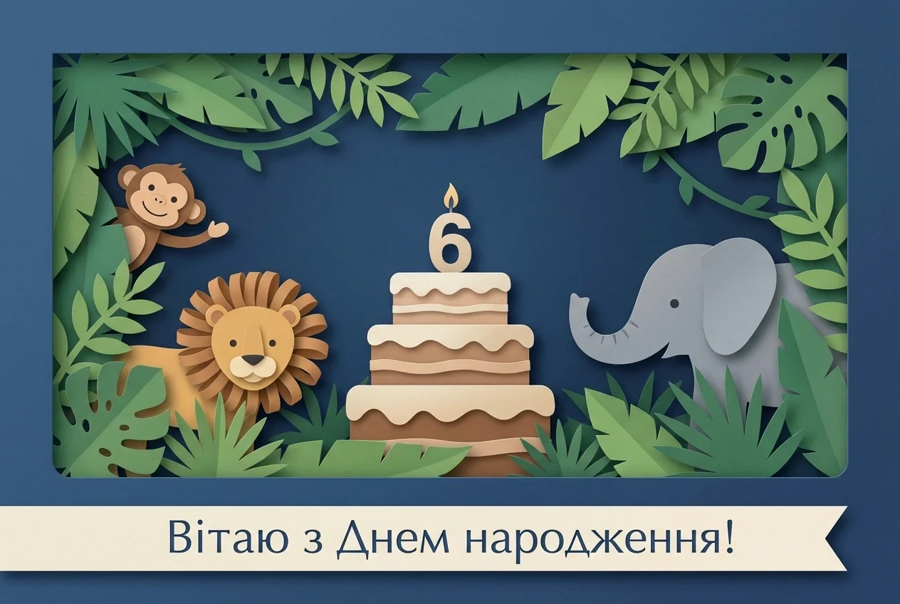 з днем народження 6 років хлопчику