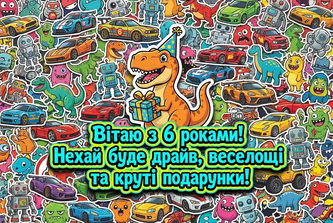 з днем народження 6 років хлопчику