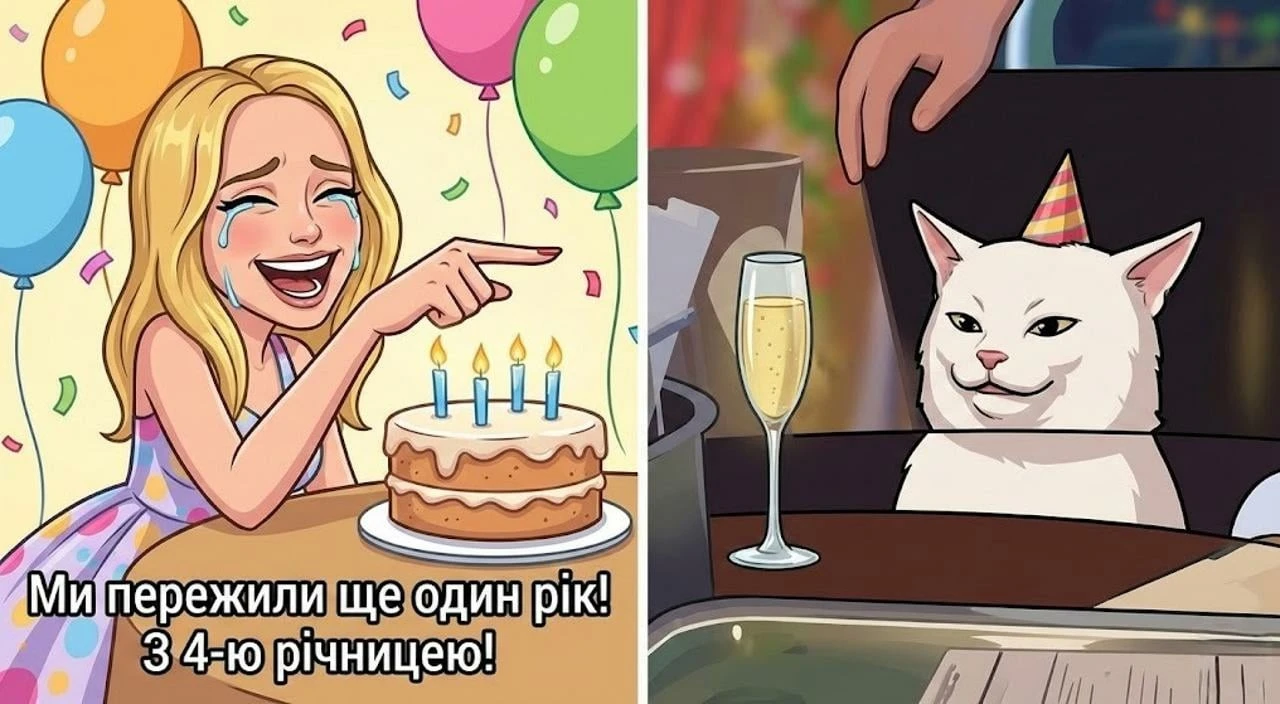 Гарні привітання на 4 роки весілля у картинках