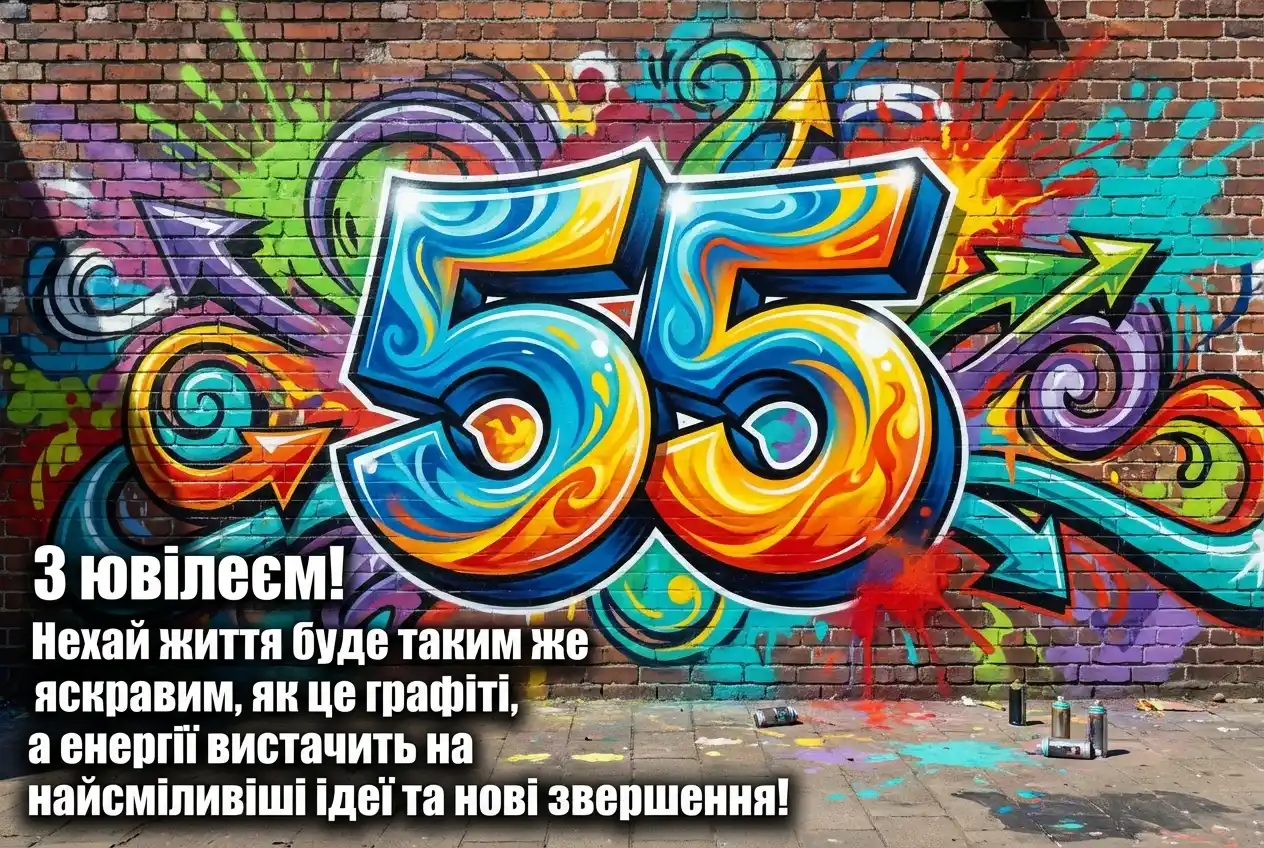 з ювілеєм 55 чоловікові