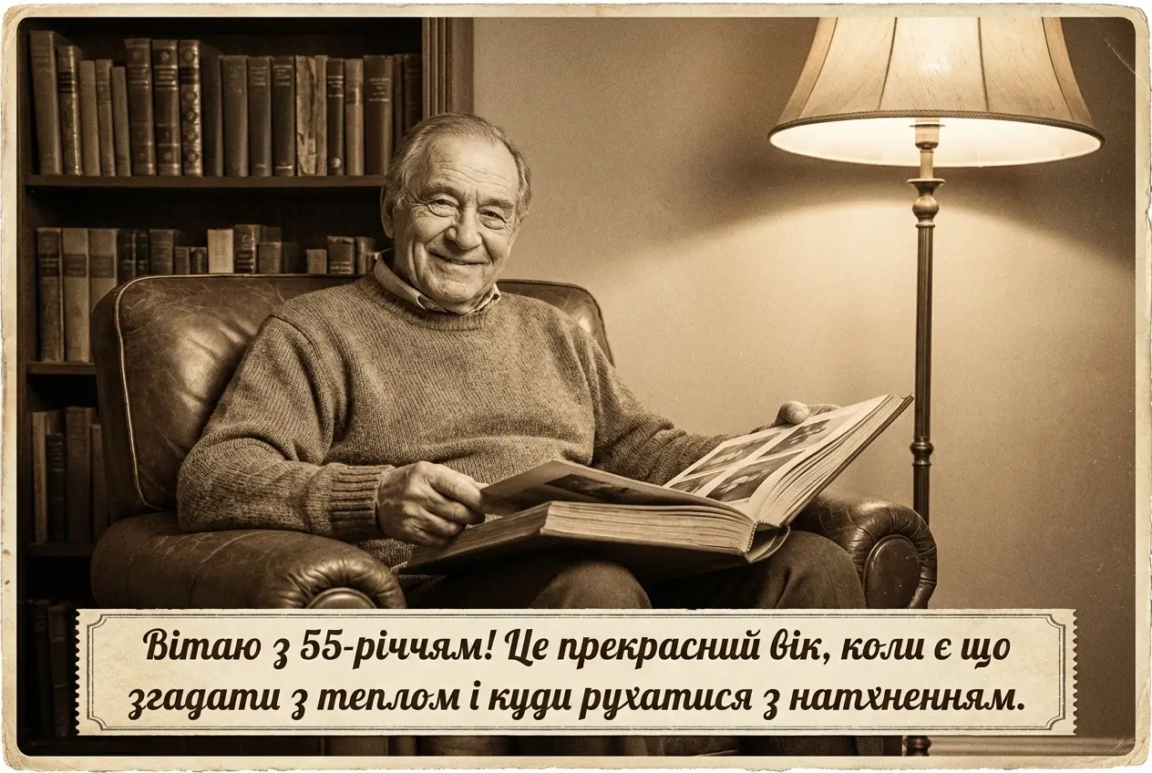 з ювілеєм 55 чоловікові