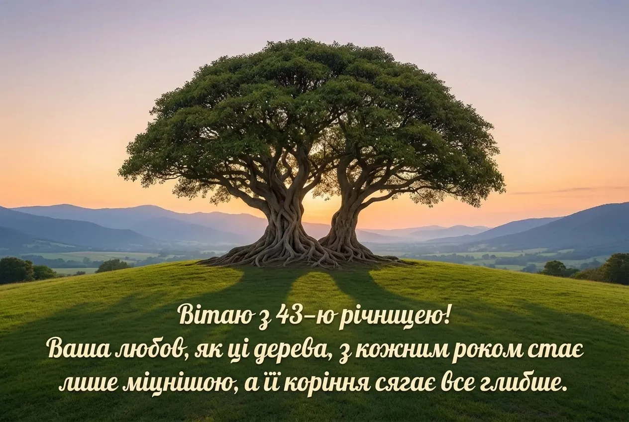 43 роки весілля