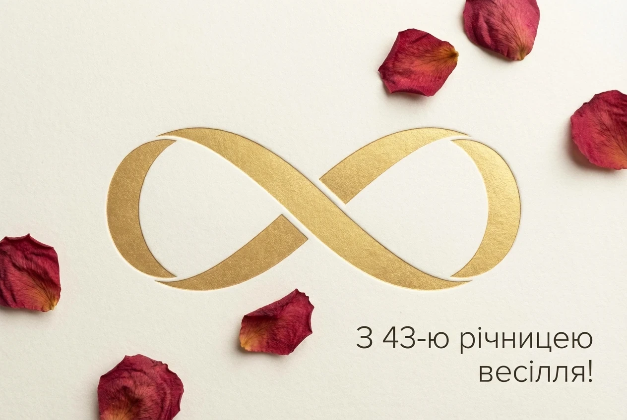43 роки весілля