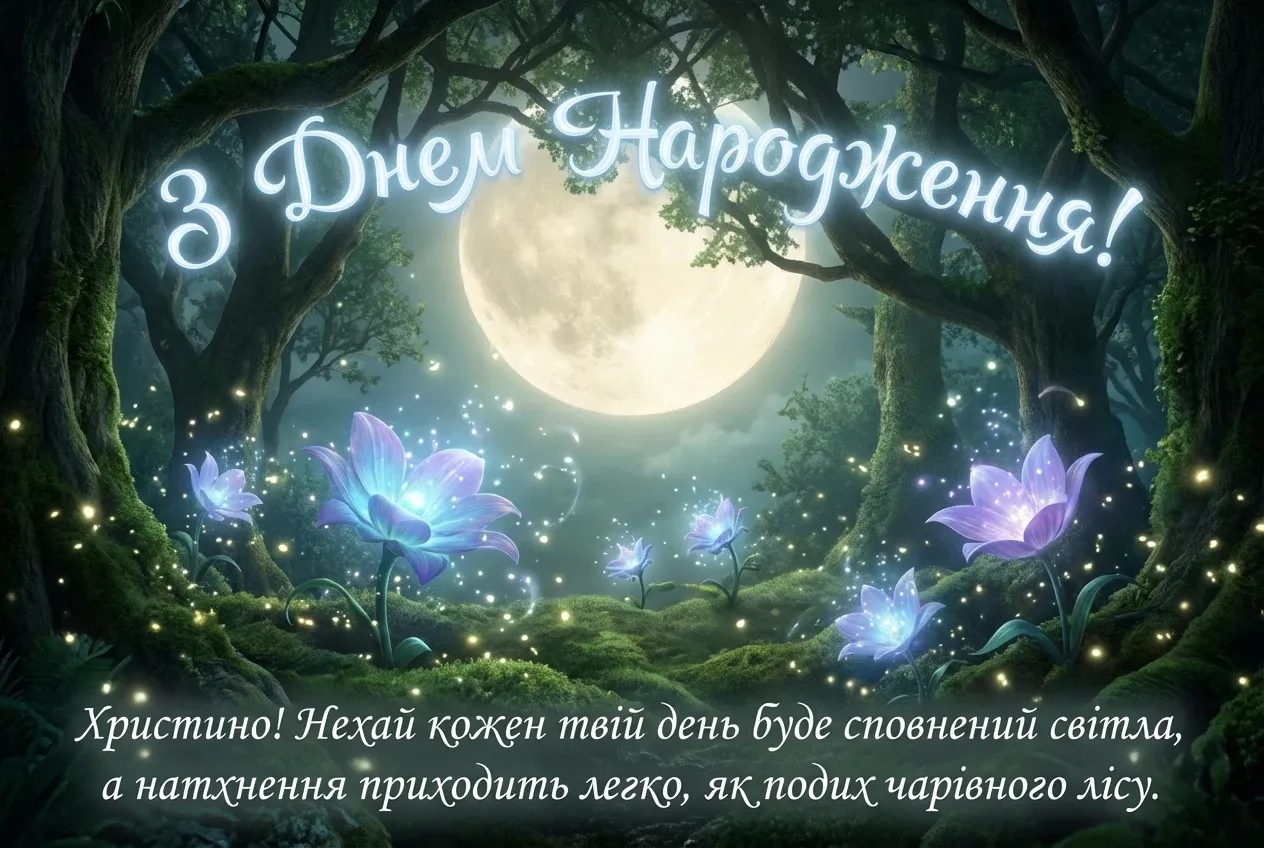 з днем народження Христина