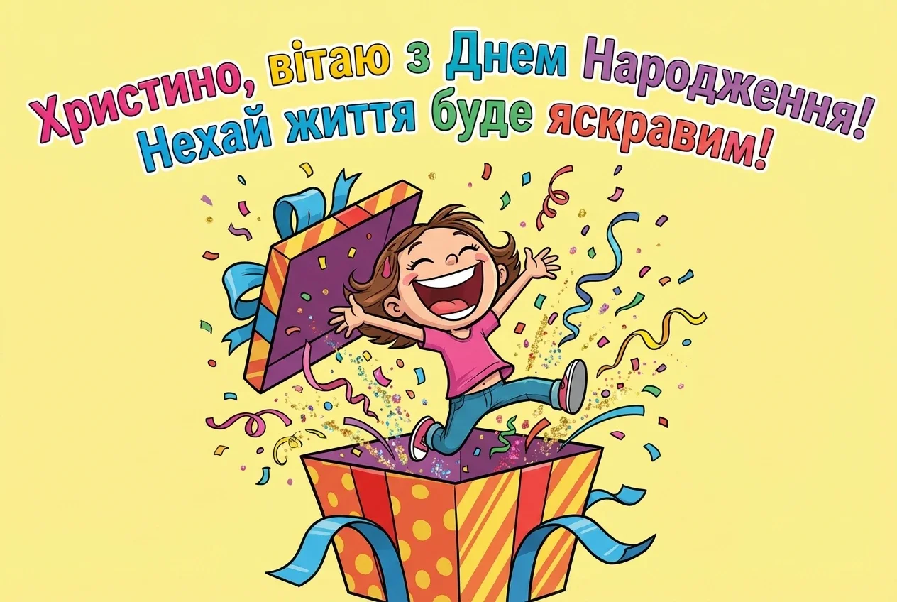 з днем народження Христина