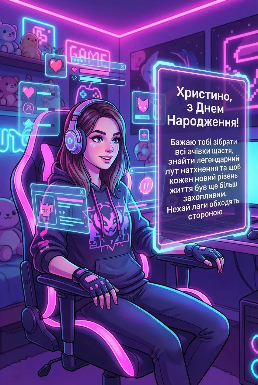 з днем народження Христина