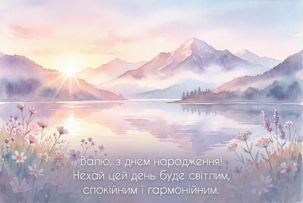 з днем народження Валя на українській мові (жінці)