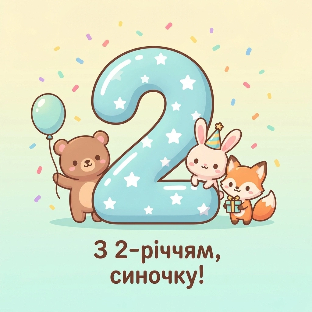 з днем народження сину 2 роки