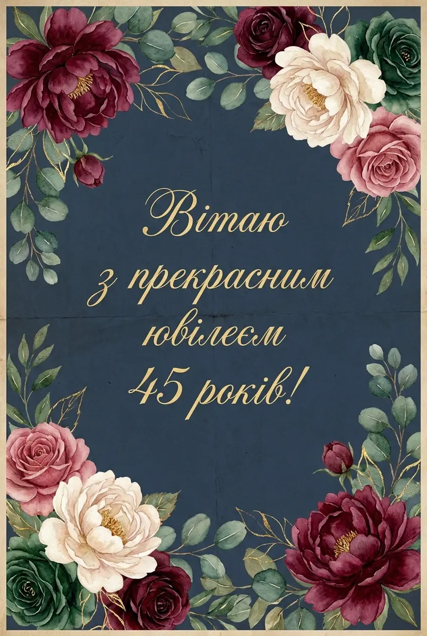 ювілеєм привітання з 45-річчям