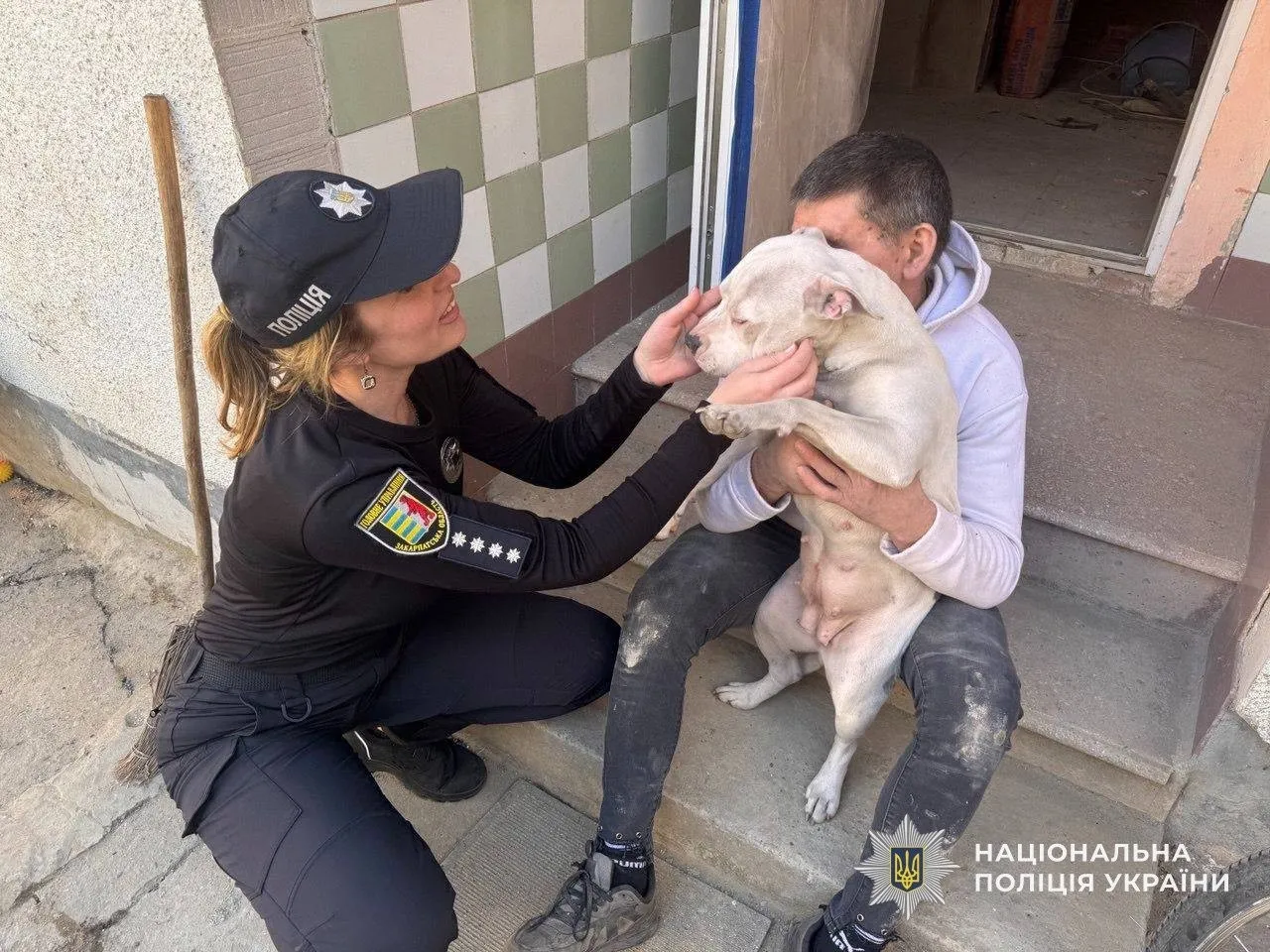 На Берегівщині поліцейські повернули родині собаку-терапевта, яка допомагає дітям з аутизмом