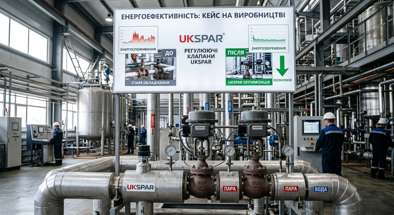 Кейс энергоэффективности: использование регулирующих клапанов UKSPAR на производстве