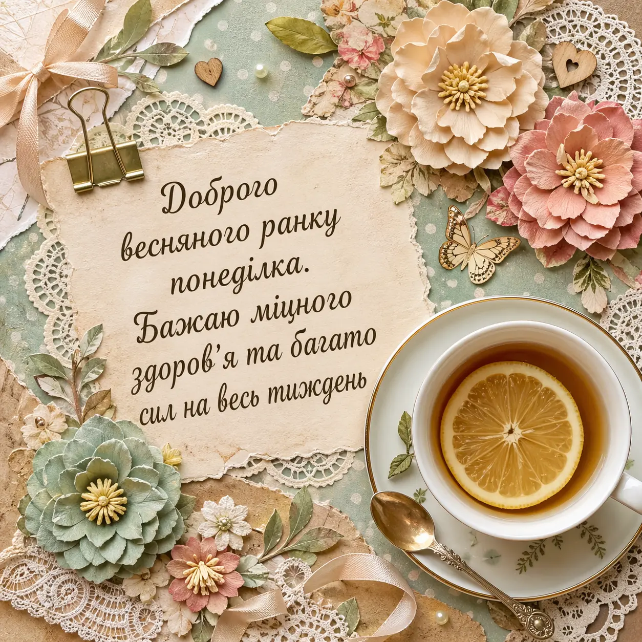 Доброго весняного ранку понеділка: красиві листівки та натхненні побажання