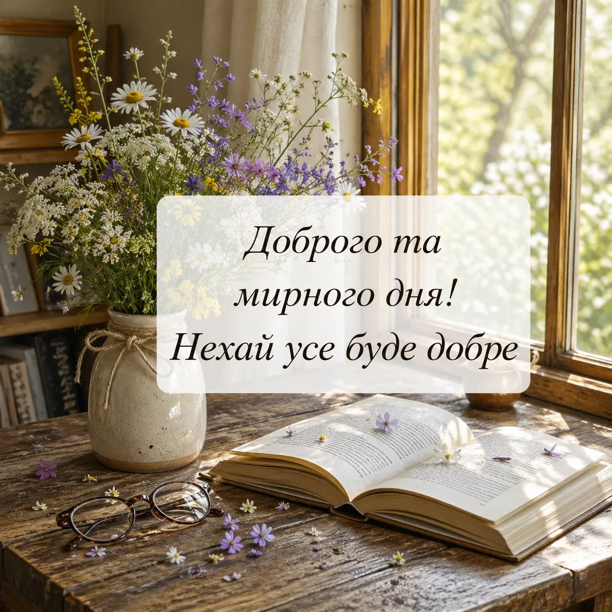 Доброго та мирного дня: найкращі побажання та душевні листівки для ваших близьких