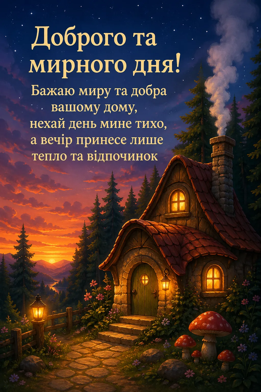 Доброго та мирного дня: найкращі побажання та душевні листівки для ваших близьких